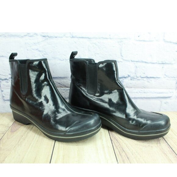 Dansko Glossy Black Ankle Booties - Picture 3 of 10